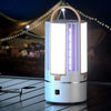 Rechargeable LED Mosquito Killer Lamp and Lantern illuminating an outdoor space at night.