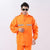 Safety Reflective Work Rain Coat on a model wearing sunglasses in an outdoor setting.