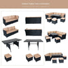 Modern Iron PE Rattan Outdoor Furniture Set for outdoor seating and entertaining.