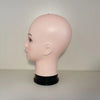 Realistic Female Makeup Wig Display Model Head side view for showcasing wigs and hairpieces.