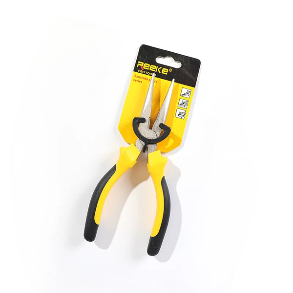 8-Inch Steel Cutting Pliers with yellow and black rubber grips, designed for heavy-duty cutting tasks.