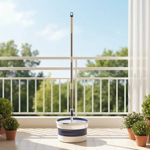 360 Rotating Steel Mop with Self Wringer Bucket