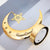 Gold Ramadan countdown calendar featuring a decorative crescent moon and star design perfect for Eid celebrations.
