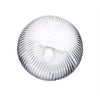 Clear Ribbed Glass Globe Pendant Lampshade featuring a ribbed design for modern lighting decor.