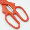 Heavy-Duty Stainless Steel Kitchen Poultry Shears with red handles and sharp cutting edge for effortless kitchen tasks.