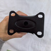 Single Swivel Shopping Cart Caster Wheel bottom view showing mounting holes and design.