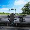 Magnetic Car Cell Phone Holder mounted on dashboard holding a smartphone for hands-free navigation and calls.
