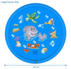 Outdoor Kids Water Spray Play Pool with colorful sea animal designs for fun water play in the yard.