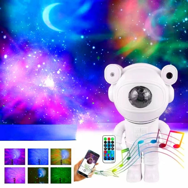 Star Projector Galaxy Night Light with colorful cosmic display and remote control for a magical atmosphere.