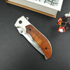 Wooden Handle Folding Tactical Knife
