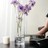 Tall Slim Glass Cylinder Vase for Table Decor