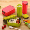 Lunch Box Water Cup Set - Bento Meal & Drink Set featuring colorful food storage containers and drink cup.