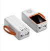 58000mAh Waterproof Power Bank with 22.5W Fast Charging, featuring multiple USB ports and a digital display.