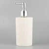 420ML Plastic Lotion Bottle Shampoo Gel Soap Dispenser with silver pump and textured white design