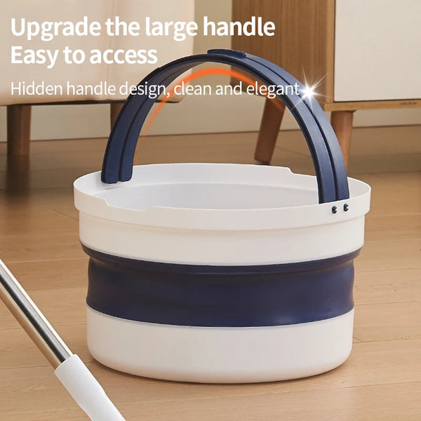 360 Rotating Steel Mop with Self Wringer Bucket