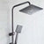 Brushed Thermostatic Square Rainfall Shower System with a modern design and dual hand shower features.