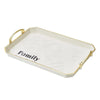 Cream White Rectangular Luxury Serving Tray