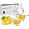 Bird-Shaped Acrylic Manual Lemon Squeezer with yellow lemons and packaging in a fun, decorative bird design.