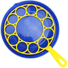 Colorful Outdoor Kids Bubble Toy Set with blue and yellow bubble wand for creating giant bubbles.