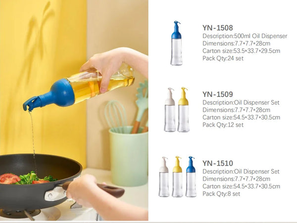 500ml Glass Oil and Vinegar Dispenser Set