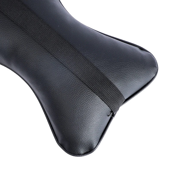 Colorful Plaid Memory Foam Car Neck Pillow strap detail for ergonomic support and comfort during drives