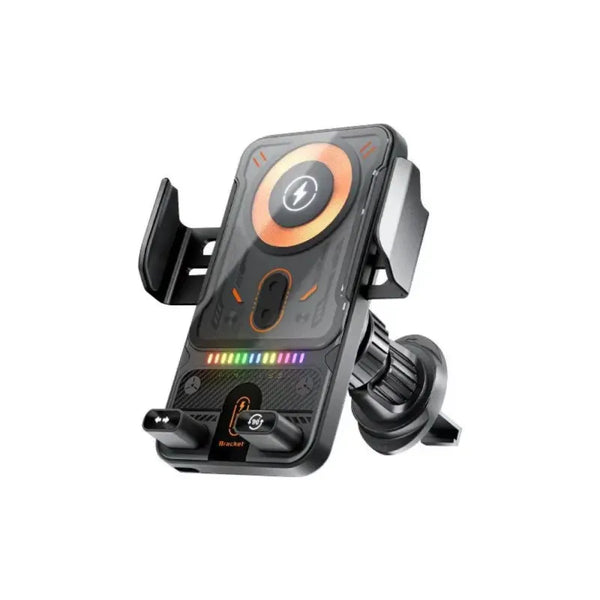 Universal ABS 15W Wireless Fast Car Charger Mount with automatic phone holder and fast wireless charging features.