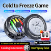 Mobile Gaming Phone Cooler with Digital Display showing semiconductor cooling technology and colorful lights.