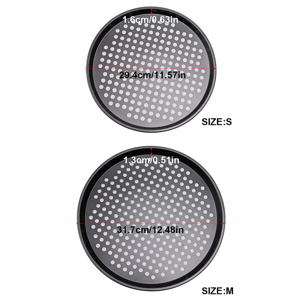 Non-Stick Carbon Steel Baking Cake Mold sizes S and M measurements for perfect baking cakes.