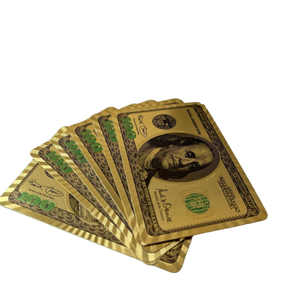 24K Gold Foil Waterproof Poker Playing Cards