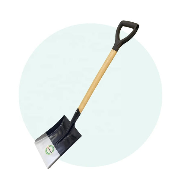 Heavy Duty Steel Garden & Construction Digging Shovel with wooden handle and steel blade for durable gardening and construction work
