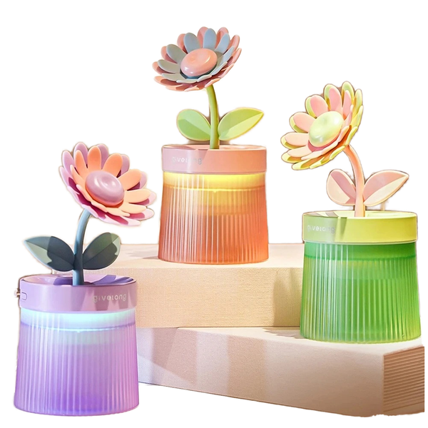 Flower Design Mini USB Air Humidifier & Aroma Diffuser