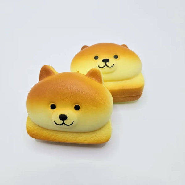 Bakery Bread PU Squishy Toy featuring cute dog design, perfect for stress relief and sensory comfort.