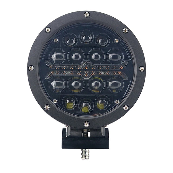 Round LED Strobe Warning Light 12V front view, featuring a compact round design with multiple LEDs for visibility.