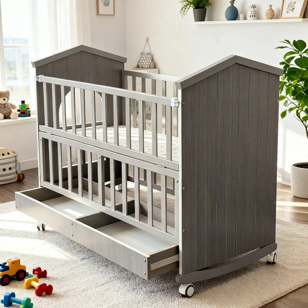 Modern Multifunctional Boys Sleeping Drawer Unit in a stylish child's room with storage features.