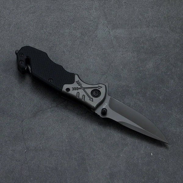 EDC Stainless Steel Pocket Knife with Belt Cutter