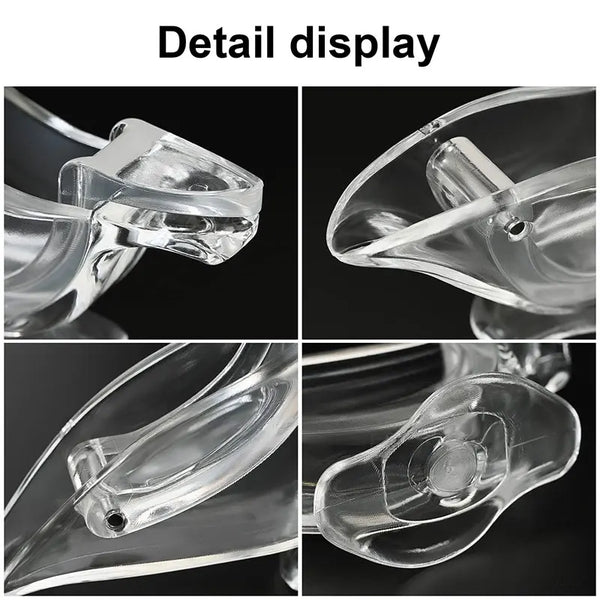 Detail display of Bird-Shaped Acrylic Manual Lemon Squeezer showcasing its ergonomic design and clear acrylic construction.