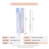 Double End Blackhead Remover Acne Needle packaging with product details and dimensions