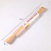 Wooden Rolling Pin with measuring dimensions, perfect for rolling dough for cookies and pastries.