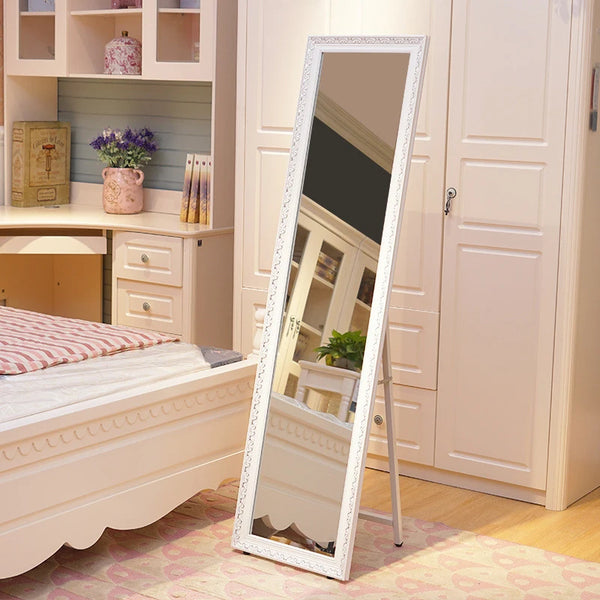European Style Wood Full Length Floor Mirror