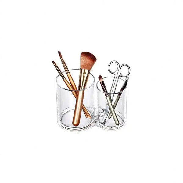 Plastic Forte Saturn Double Sided Multi-Purpose Organizer with makeup brushes and beauty tools.
