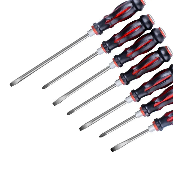 7-in-1 Magnetic Percussive Screwdriver Kit featuring durable screwdrivers for versatile use.
