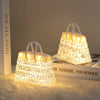 Crystal Bag USB Night Lamp glowing softly on a bedside table, enhancing room decor with warm ambient light.