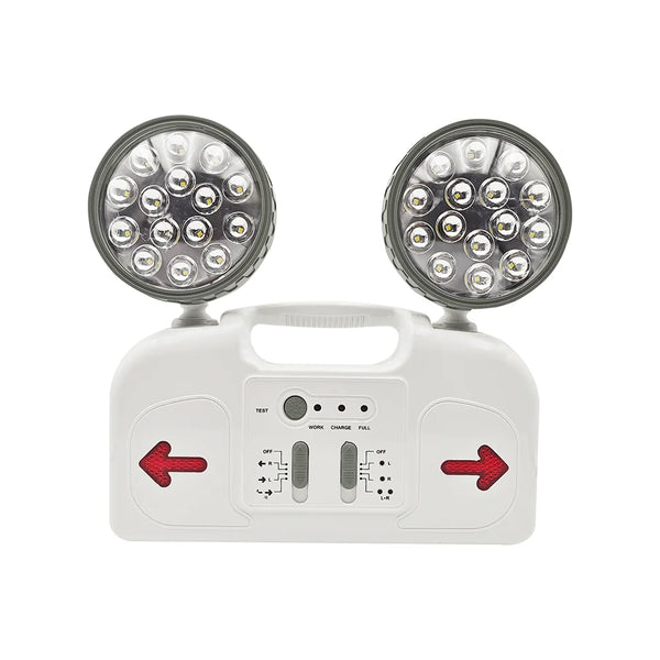 8 Hour Emergency LED Lights 10 W with dual lamps and control panel for reliable illumination during emergencies.