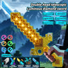 LED Pixel Light-Up Sword Toy with Sound Effects featuring double-head telescopic luminous design and sound effects.