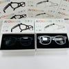 AI Camera Sunglasses with HD Video Recording displayed in their packaging, showcasing black and clear models.