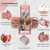 Quilted Water-Resistant Hanging Makeup Bag