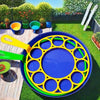 Colorful Outdoor Kids Bubble Toy Set with bubble wands and a tray for outdoor fun.