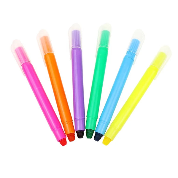 Bible Highlighter Set featuring vibrant gel highlighters in pink, orange, purple, green, blue, and yellow for study and journaling.