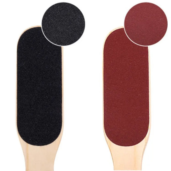 Foot Rub Exfoliating Scrub Grinding Stone black and red sanding surfaces for effective foot care.