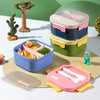 3-Compartment Bento Lunch Box and Cup